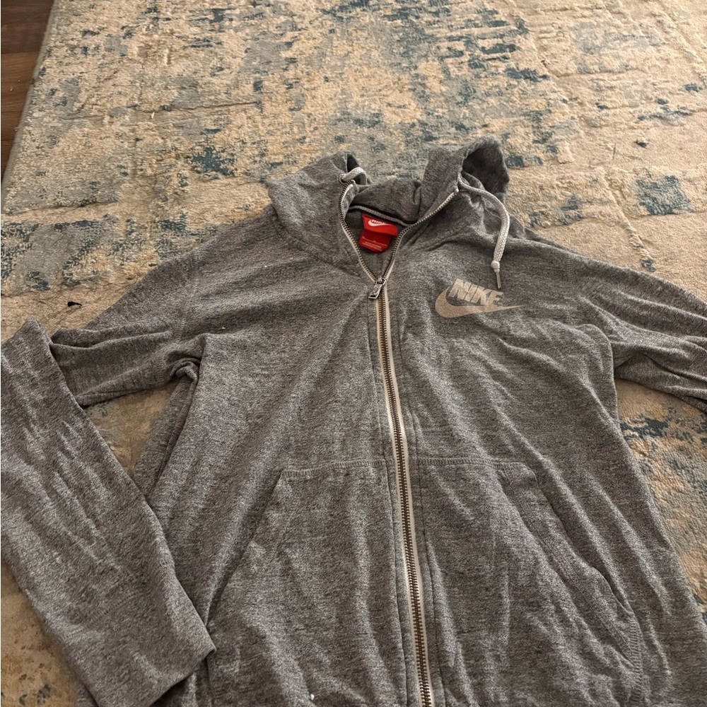 Nike Women’s Heather Gray Full-Zip Hoodie